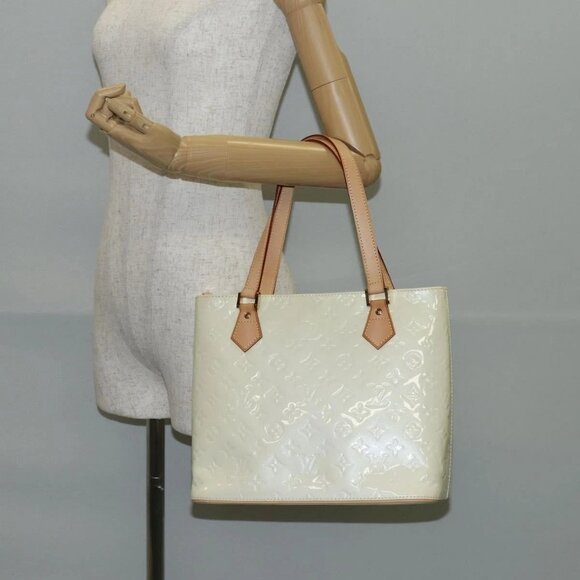 LOUIS VUITTON Monogram Vernis Houston Hand Bag Perle M91342 LV Auth ep10355A - Picture 3 of 16